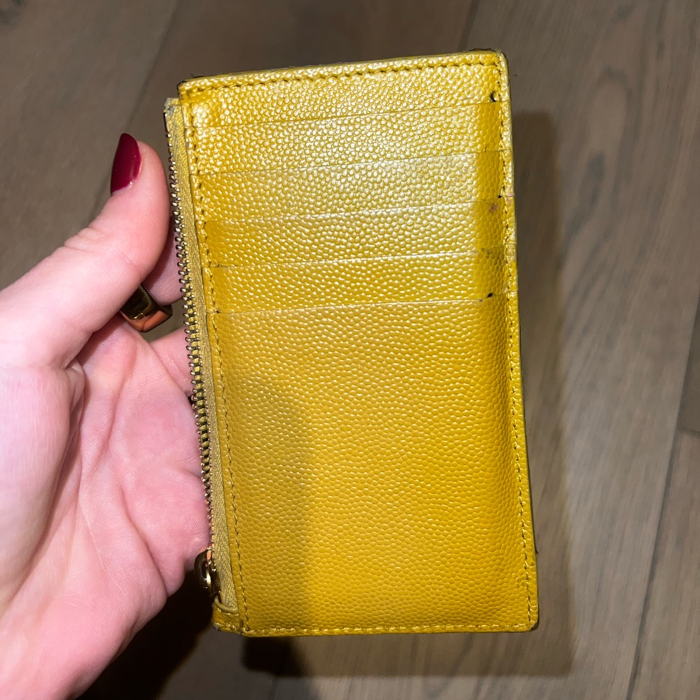 Zip Fragments YSL Monogram Pouch Card Case Wallet - Picture 14 of 15